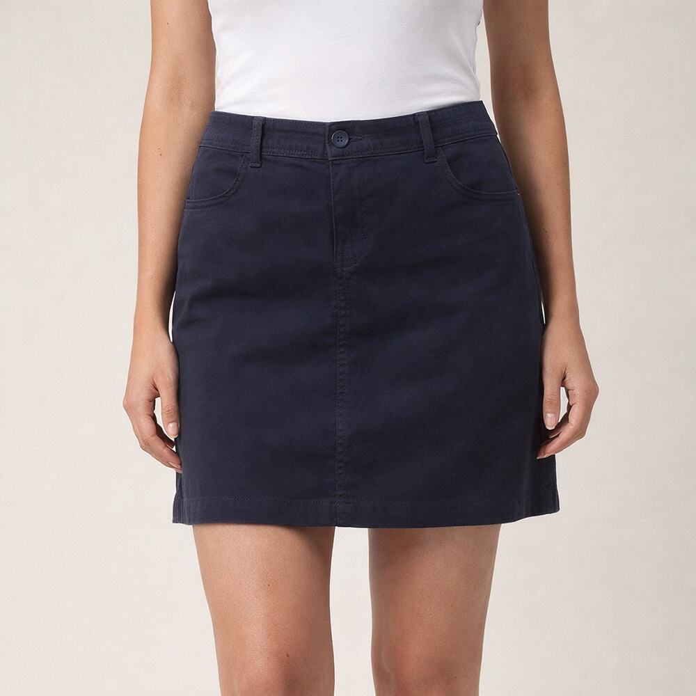Maurices Navy Skirt size 15/16 NWT Twill Cotton